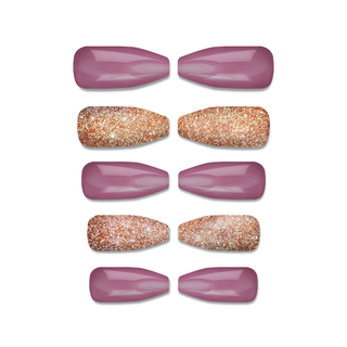 Berry Glam Long Coffin Press on Nails