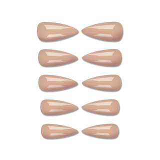 Caramel Extra Long Sculpted Stiletto Press On Nails