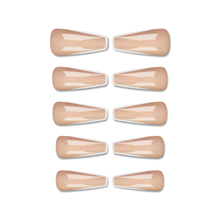 Nude Vibes Extra Long Coffin Press On Nails