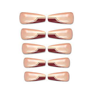 Mystic French Extra Long Ballerina Press On Nails