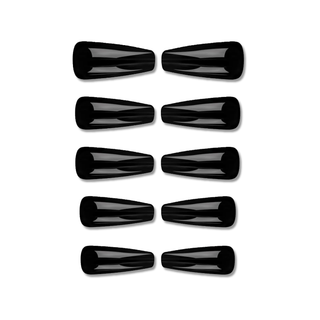 Black Gloss Extra Long Ballerina Press on Nails