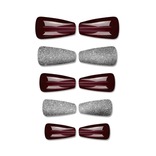 Fusion Maroon Medium Press on Nails