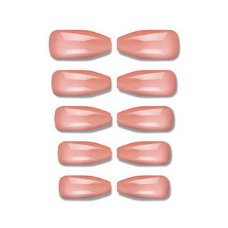 Mocha Long Coffin Press On Nails