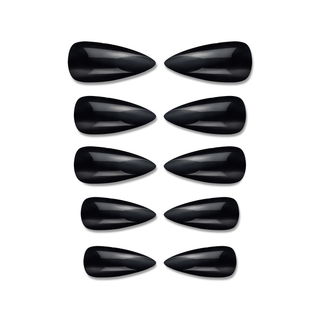 Black Red Bottoms Extra Long Stiletto Press On Nails