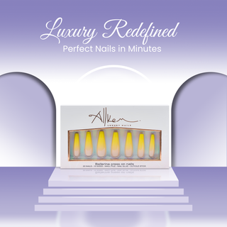 Sunburst Yellow Ombre Extra Long Stiletto Press On Nails