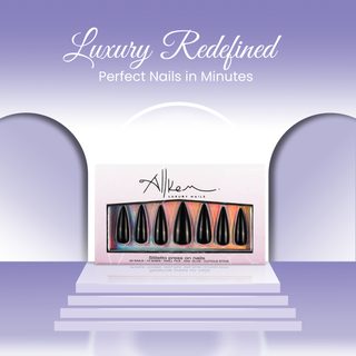 Black Red Bottoms Extra Long Stiletto Press On Nails