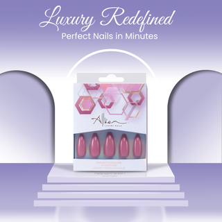 Mauve Long Coffin Press On Nails