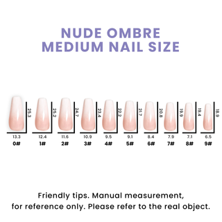 Nude Ombré Manicure Medium Coffin Press On Nails