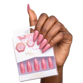 Mauve Long Coffin Press On Nails