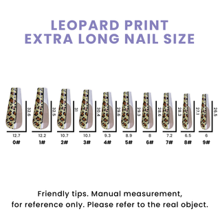 Leopard Print French Extra Long Ballerina Press On Nails