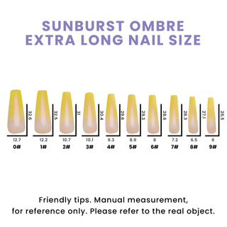 Sunburst Yellow Ombre Extra Long Stiletto Press On Nails