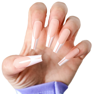 Dynamic French Extra Long Ballerina Press On Nails