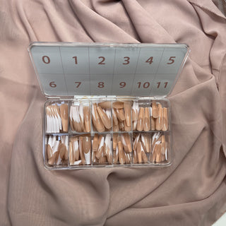 Allkem French XXL Ballerina 360 Pcs | Nude Tone Soft Gel Nails