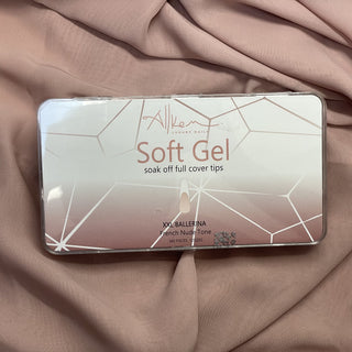 Allkem French XXL Ballerina 360 Pcs | Nude Tone Soft Gel Nails