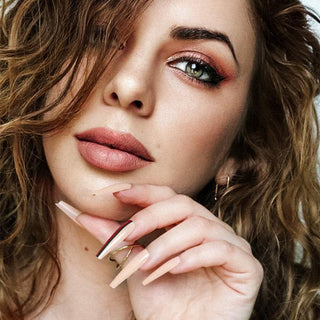 Bee Stripe Long Extra Long Ballerina Press on Nails… - AllKem Nails