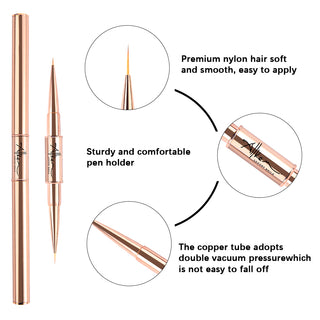 2 in 1 Gel Liner Nail Art Brush | 8 Pcs Set