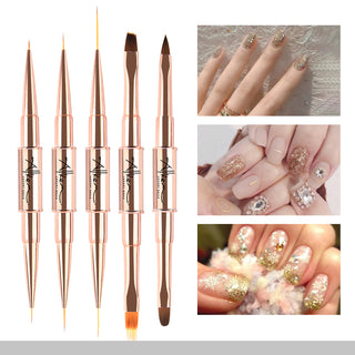 2 in 1 Gel Liner Nail Art Brush | 8 Pcs Set