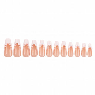 Allkem Double French Medium Long Ballerina 360 Pcs | Neutrals - Bold Soft Gel Nail Tips