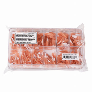 Allkem French Medium Short Stiletto 360 Pcs | Neutrals - Bold Soft Gel Nail Tips