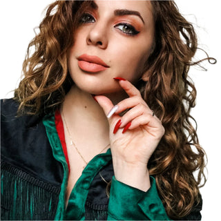 Daring Red Medium Long Ballerina Press On Nails