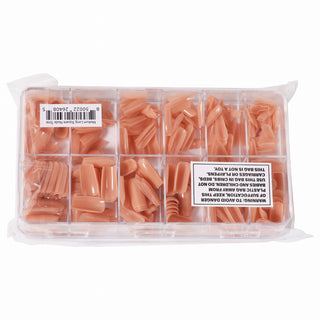 Allkem Medium Long Square 504 Pcs | Nude Tone Soft Gel Nail Tips
