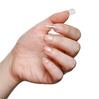 Allkem Medium Long Square 500 Pcs | Clear Soft Gel Nails