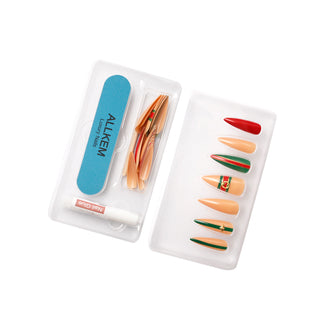 Bee Stripe Extra Long Sculpted Stiletto Press on Nails