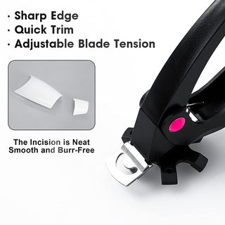 Black Nail Clipper Tip Cutter with Turntable Guide
