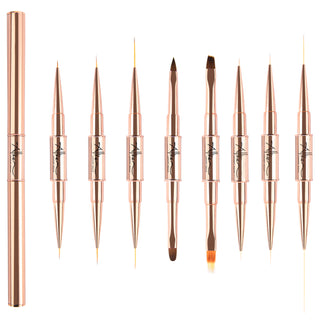 2 in 1 Gel Liner Nail Art Brush | 8 Pcs Set