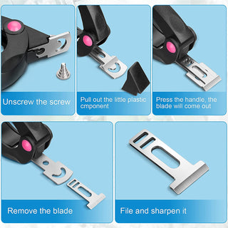 Black Nail Clipper Tip Cutter with Turntable Guide