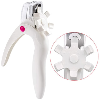 White Nail Clipper Tip Cutter with Turntable Guide