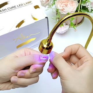 Flash Cure Portable Gooseneck UV LED Nail Lamp for Gel Nail Polish - Gold