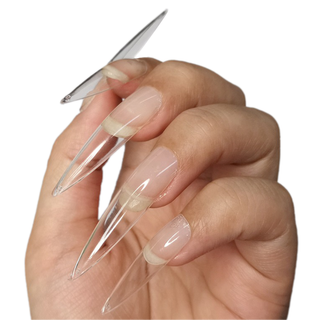 Allkem XXL Stiletto 504 Pcs | Clear Soft Gel Nails Refill Bag