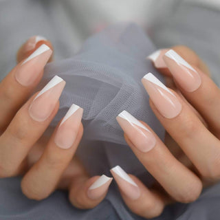 Cute Alert Medium Coffin Press On Nails