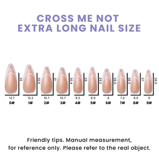 Cross Me Not Nude Long Coffin Press On Nails