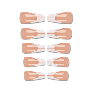 Dynamic French Extra Long Ballerina Press On Nails