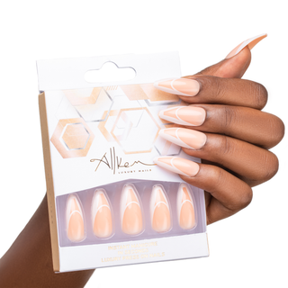 Cross Me Not Nude Long Coffin Press On Nails