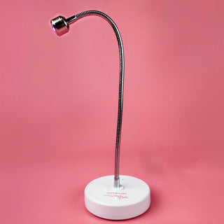 Flash Cure Portable Gooseneck UV LED Nail Lamp for Gel Nail Polish - Silver