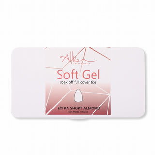 Allkem Extra Short Almond 504 Pcs | Clear Soft Gel Nails