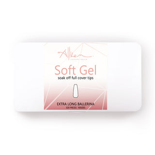 Allkem Extra Long Ballerina 520 Pcs | Clear Soft Gel Nails