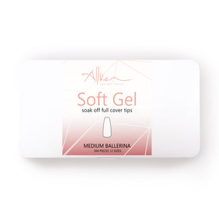 Allkem Medium Ballerina 504 Pcs | Clear soft Gel Nails
