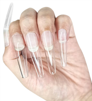 360 Pcs Soft Gel Clear Extra Long XXL Ballerina False Press on Nails full cover Set - AllKem Nails