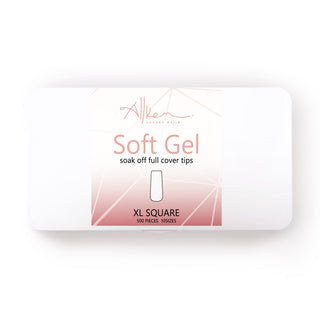 Allkem Extra Long Square 500 Pcs | Clear Soft Gel Nails