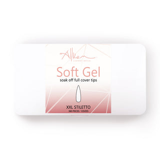 Allkem XXL Stiletto 360 Pcs | Clear Soft Gel Nails
